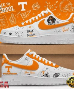Tennessee Volunteers 2026 NCAA Football Back To School Air Force 1 Shoes Sneakers , NCAA New Design Shoes Tennessee Volunteers 2026 Ncaa Football Back TO School Air Force 1 Shoes Sneakers