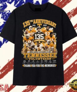 Tennessee Volunteers Football 135th Anniversary 1891 2026 T Shirt, Trendy 2D Print Shirt Tennessee Volunteers Football 135th Anniversary 1891 2026 T Shirt