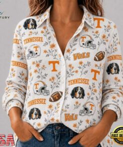 Tennessee Volunteers NCAA College Spirit Blossoms Women Casual Shirt, Trendy NCAA Women Shirt Tennessee Volunteers Ncaa College Spirit Blossoms Women Casual Shirt