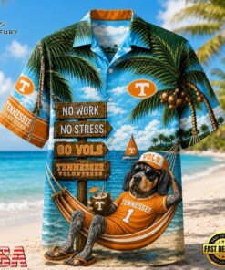 Tennessee Volunteers NCAA No Work No Stress Hawaiian Shirt , NCAA Team Hawaiian Shirt Tennessee Volunteers Ncaa NO Work NO Stress Hawaiian Shirt