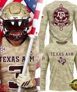 Texas A&M Aggies 2026 Honor & Support Camo Long Sleeve Shirt , Viral 3D Graphic Tee Texas A M Aggies 2026 Honor Support Camo Long Sleeve Shirt