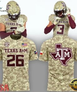 Texas A&M Aggies 2026 Honor & Support Camo T Shirt , Viral 3D Graphic Tee Texas A M Aggies 2026 Honor Support Camo T Shirt