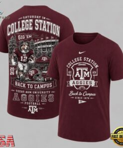 Texas A&M Aggies 2026 NCAA Back To Campus 3D Shirt , NCAA 3D Graphic Tee Texas A M Aggies 2026 Ncaa Back TO Campus 3D Shirt