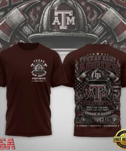 Texas A&M Aggies 2026 NCAA Firefighter Built for the Fire 3D Shirt , NCAA 3D Graphic Tee Texas A M Aggies 2026 Ncaa Firefighter Built For The Fire 3D Shirt