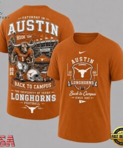 Texas Longhorns 2026 NCAA Back To Campus 3D Shirt , NCAA 3D Graphic Tee Texas Longhorns 2026 Ncaa Back TO Campus 3D Shirt