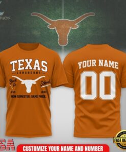 Texas Longhorns NCAA Campus Pride Back to School 2026 Personalized 3D Shirt , NCAA 3D Graphic Tee Texas Longhorns Ncaa Campus Pride Back TO School 2026 Personalized 3D Shirt