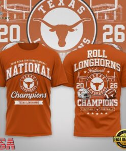 Texas Longhorns NCAA Road to Glory 2026 Football Champions 3D Shirt , NCAA 3D Graphic Tee Texas Longhorns Ncaa Road TO Glory 2026 Football Champions 3D Shirt