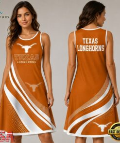 Texas Longhorns NCAA Team Pride Women's Sleeveless Dress, NCAA Women Summer Dress Texas Longhorns Ncaa Team Pride Women S Sleeveless Dress