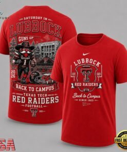 Texas Tech Red Raiders 2026 NCAA Back To Campus 3D Shirt , NCAA 3D Graphic Tee Texas Tech Red Raiders 2026 Ncaa Back TO Campus 3D Shirt