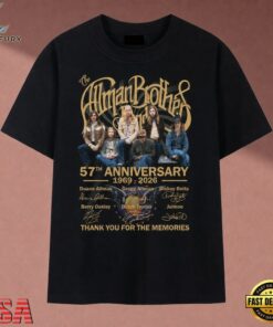The Allman Brothers Band 57th Anniversary 1969 2026 T Shirt, Music 2D Graphic Tee The Allman Brothers Band 57th Anniversary 1969 2026 T Shirt
