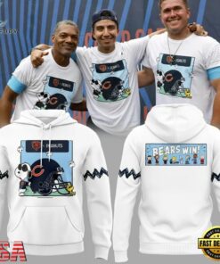 The Chicago Bears x Peanuts Kids BEARS WIN 2026 Hoodie, Viral 3D Graphic Tee The Chicago Bears X Peanuts Kids Bears Win 2026 Hoodie