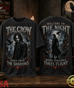 The Crow Born From The Shadows Welcome To The Night 3D Shirt, Trending Music 3D Tee The Crow Born From The Shadows Welcome TO The Night 3D Shirt