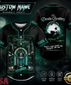 The Doobie Brothers 50 Years Mississippi Moon Personalized Baseball Jersey , Music Artist Baseball Jersey The Doobie Brothers 50 Years Mississippi Moon Personalized Baseball Jersey