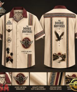 The Doobie Brothers Band Luxury Design Hawaiian Shirt , Music Fan Hawaiian Shirt The Doobie Brothers Band Luxury Design Hawaiian Shirt