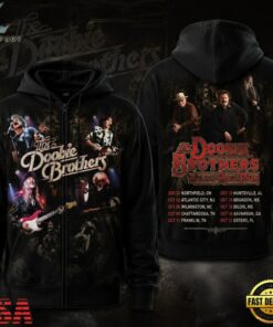 The Doobie Brothers Rock Band Clothes Concert Tour Zip Hoodie , Music Design T Shirt The Doobie Brothers Rock Band Clothes Concert Tour Zip Hoodie