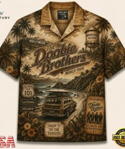 The Doobie Brothers Rock Band Hawaiian Shirt , Music Fan Hawaiian Shirt The Doobie Brothers Rock Band Hawaiian Shirt