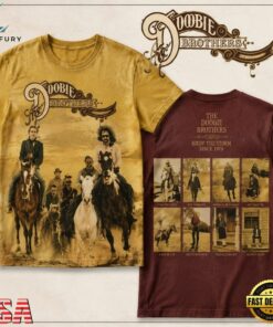 The Doobie Brothers Stampede Album Cover AOP 3D T Shirt , Music Design T Shirt The Doobie Brothers Stampede Album Cover Aop 3D T Shirt
