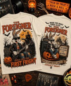 The Foreigner Bugs Bunny First Fright Halloween 3D Shirt, Trending Music 3D Tee The Foreigner Bugs Bunny First Fright Halloween 3D Shirt