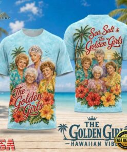 The Golden Girls Tropical Hibiscus Hawaiian Vibes 2026 3D Shirt , Trending Music 3D Tee The Golden Girls Tropical Hibiscus Hawaiian Vibes 2026 3D Shirt