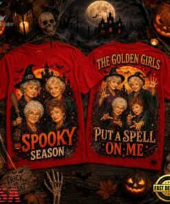 The Golden Girls Witchy Moon Vintage Portrait Halloween 3D Shirt , Music Fans Shirt The Golden Girls Witchy Moon Vintage Portrait Halloween 3D Shirt