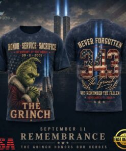 The Grinch 911 Tribute Twin Towers 343 Number 3D Shirt, Trending Music 3D Tee The Grinch 911 Tribute Twin Towers 343 Number 3D Shirt