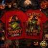 The Grinch Witch Hat Orange Moon Halloween Spooky Season 3D Shirt , Music Fans Shirt The Grinch Witch Hat Orange Moon Halloween Spooky Season 3D Shirt