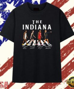 The Indiana WNBA Stars Abbey Road Signatures 2026 T Shirt , Trendy 2D Print Shirt The Indiana Wnba Stars Abbey Road Signatures 2026 T Shirt