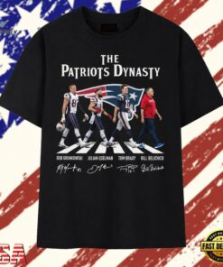 The Patriots Dynasty Abbey Road Style Signatures 2026 T Shirt , Trendy 2D Print Shirt The Patriots Dynasty Abbey Road Style Signatures 2026 T Shirt