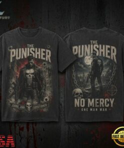 The Punisher Judge Jury Executioner No Mercy One Man War 3D Shirt, Trending Music 3D Tee The Punisher Judge Jury Executioner NO Mercy One Man War 3D Shirt