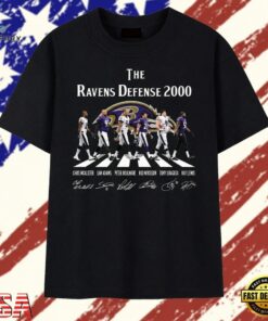 The Ravens Defense 2000 Abbey Road Style Signatures T Shirt , Trendy 2D Print Shirt The Ravens Defense 2000 Abbey Road Style Signatures T Shirt