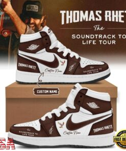 Thomas Rhett The Soundtrack to Life Tour 2026 Signature Red Air Jordan 1 Hightop Shoes , Music AJ1 Sneakers Thomas Rhett The Soundtrack TO Life Tour 2026 Signature Red Air Jordan 1 Hightop Shoes