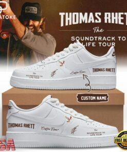 Thomas Rhett The Soundtrack to Life Tour 2026 Signature White Air Force 1 Shoes Sneaker
