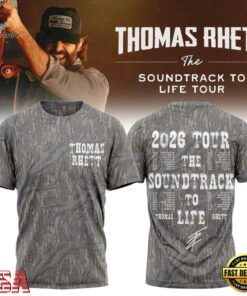 Thomas Rhett The Soundtrack to Life Tour 2026 Signed Camo 3D Shirt , Music Design T Shirt Thomas Rhett The Soundtrack TO Life Tour 2026 Signed Camo 3D Shirt