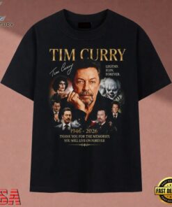 Tim Curry 1946 2026 Legend Icon Forever Movie Collage T Shirt, Music 2D Graphic Tee Tim Curry 1946 2026 Legend Icon Forever Movie Collage T Shirt