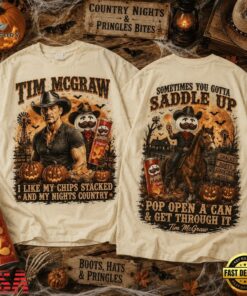Tim McGraw Pringles Country Nights Halloween 3D Shirt, Trending Music 3D Tee Tim Mcgraw Pringles Country Nights Halloween 3D Shirt