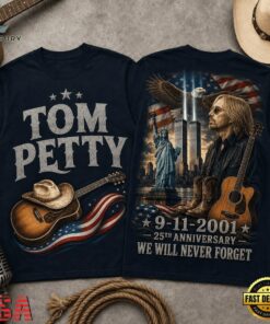 Tom Petty 911 Memorial 25th Anniversary 3D Shirt, Trending Music 3D Tee Tom Petty 911 Memorial 25th Anniversary 3D Shirt