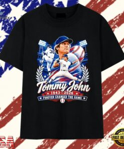 Tommy John 1943 2026 Forever Changed the Game MLB Baseball T Shirt, Trendy 2D Print Shirt Tommy John 1943 2026 Forever Changed The Game Mlb Baseball T Shirt