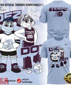 Toronto Tempo Mascots Dez & Dot T Shirt, Trending Music 3D Tee Toronto Tempo Mascots Dez Dot T Shirt