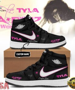 Tyla A POP World Tour Limited Edition Signature 2026 Black Air Jordan 1 Shoes , Music Shoes Tyla A Pop World Tour Limited Edition Signature 2026 Black Air Jordan 1 Shoes
