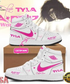 Tyla A POP World Tour Limited Edition Signature 2026 White Air Jordan 1 Shoes , Music Shoes Tyla A Pop World Tour Limited Edition Signature 2026 White Air Jordan 1 Shoes