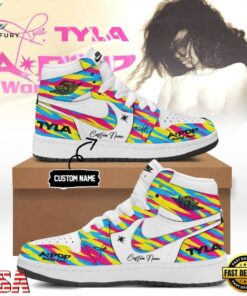 Tyla A POP World Tour Limited Edition Signature Air Jordan 1 Shoes , Music Shoes Tyla A Pop World Tour Limited Edition Signature Air Jordan 1 Shoes