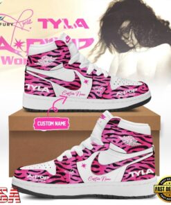 Tyla A POP World Tour Signature 2026 Air Jordan 1 Hightop Shoes , Music Shoes Tyla A Pop World Tour Signature 2026 Air Jordan 1 Hightop Shoes