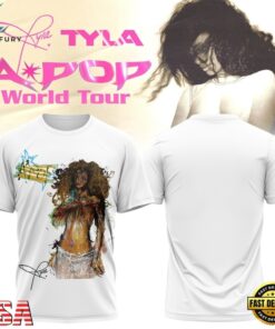 Tyla A POP World Tour Signature 2026 Chibi Design T Shirt , Music Fans Shirt Tyla A Pop World Tour Signature 2026 Chibi Design T Shirt
