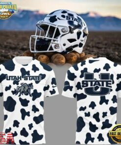 Utah State Aggies Best Helmet Edition Gameday T Shirt, Viral 3D Graphic Tee Utah State Aggies Best Helmet Edition Gameday T Shirt