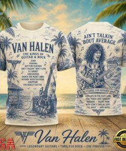Van Halen Palm Trees Vintage Tour 2026 Vintage 3D Shirt , Trending Music 3D Tee Van Halen Palm Trees Vintage Tour 2026 Vintage 3D Shirt