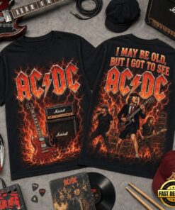 Vintage ACDC I May Be Old Graphic 3D Shirt , Music Design T Shirt Vintage Acdc I May BE Old Graphic 3D Shirt