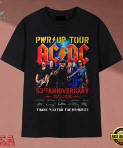 Vintage ACDC PWR UP Tour 53rd Anniversary 1973 2026 Signatures T Shirt, Music 2D Graphic Tee Vintage Acdc Pwr UP Tour 53rd Anniversary 1973 2026 Signatures T Shirt