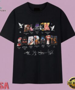 Vintage Black Sabbath Discography Albums Signatures Rock Band T Shirt, Music 2D Graphic Tee Vintage Black Sabbath Discography Albums Signatures Rock Band T Shirt