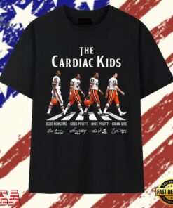 Vintage Cleveland Browns The Cardiac Kids Abbey Road Style Legends Signatures T Shirt, Trendy 2D Print Shirt Vintage Cleveland Browns The Cardiac Kids Abbey Road Style Legends Signatures T Shirt