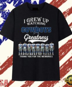 Vintage Dallas Cowboys I Grew Up Watching Greatness Signatures 2026 T Shirt, Trendy 2D Print Shirt Vintage Dallas Cowboys I Grew UP Watching Greatness Signatures 2026 T Shirt